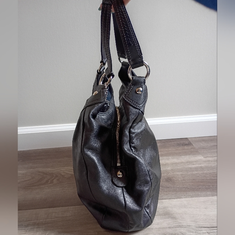 Coach Vintage 2010s Black Soho Madison Lynn Hobo Leather Shoulder Bag Boho Retro - Picture 3 of 11